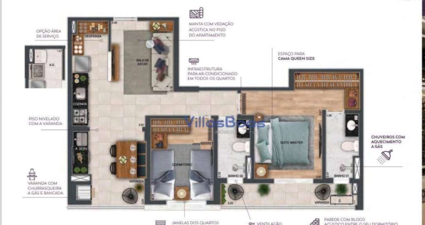 Apartamento com 2 quartos à venda na Avenida Cidade Jardim, Jardim Satélite, São José dos Campos