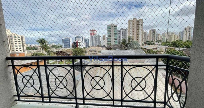 Apartamento com 3 dormitórios para alugar, 90 m² por R$ 4.921,36/mês - Jardim Aquarius - São José dos Campos/SP