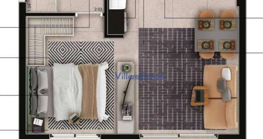 OPORTUNIDADE!! Apartamento com 1 dormitório à venda, 33 m² por R$ 450.000 - Jardim Esplanada II - São José dos Campos/SP