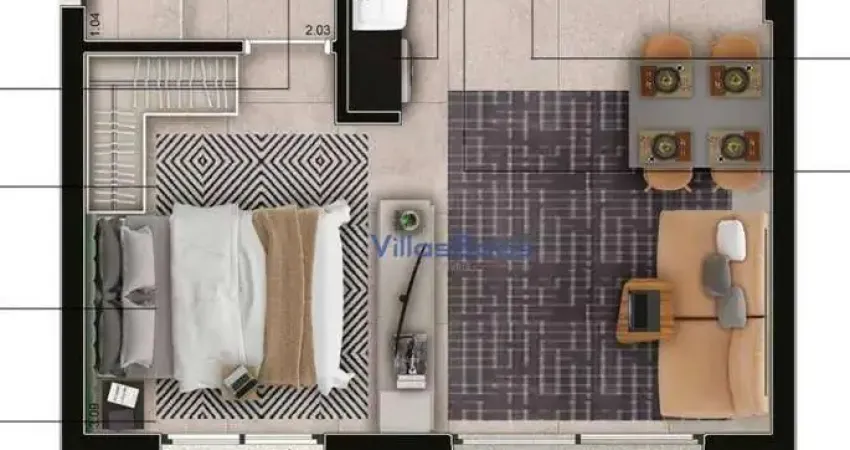 OPORTUNIDADE!! Apartamento com 1 dormitório à venda, 33 m² por R$ 445.000 - Jardim Esplanada II - São José dos Campos/SP