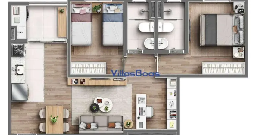 Apartamento com 2 quartos à venda na Rua Alteia, Jardim Ismênia, São José dos Campos