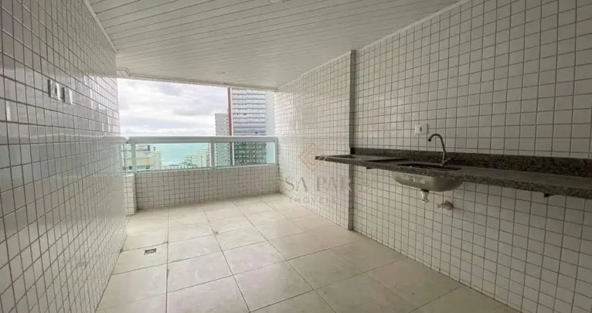 Apartamento vista mar com 3 dormitórios à venda, 125 m² por r$ 980.000 - boqueirão - praia grande/sp