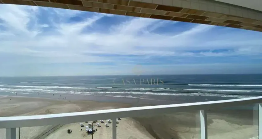 Apartamento vista mar com 3 dormitórios à venda, 138 m² por r$ 1.900.000 - caiçara - praia grande/sp