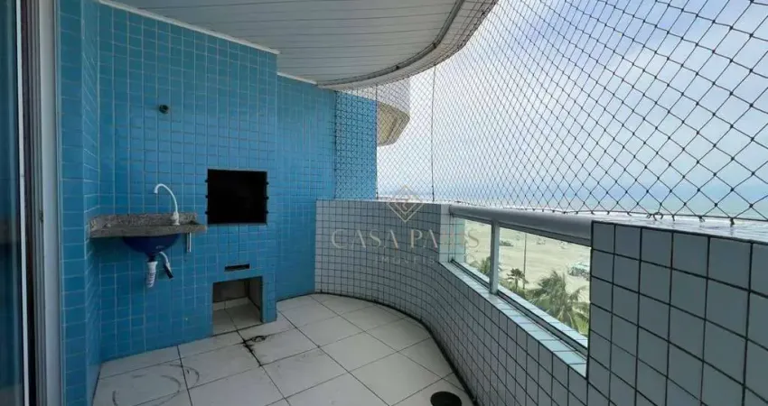 Apartamento frente mar com 2 dormitórios à venda, 78 m² por r$ 520.000 - maracanã - praia grande/sp
