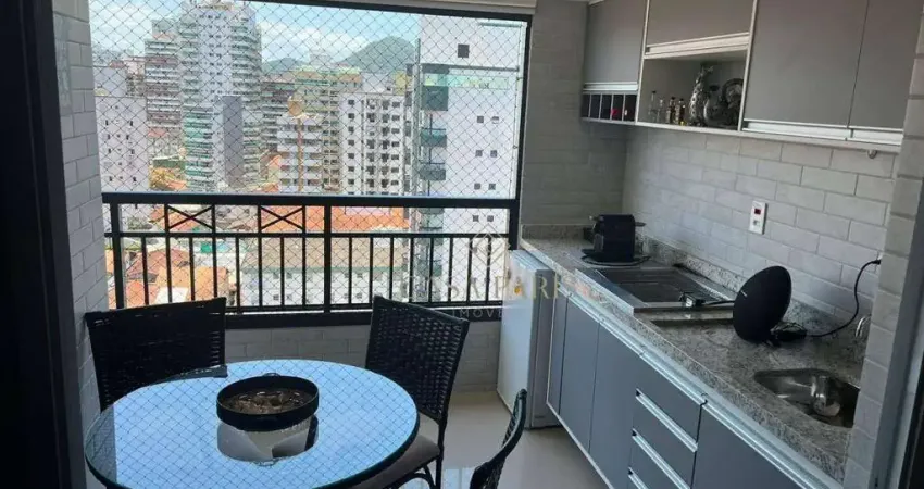Apartamento vista mar com 2 dormitórios à venda, 74 m² por r$ 700.000 - vila guilhermina - praia grande/sp