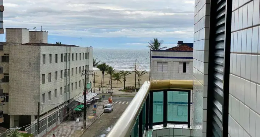 Apartamento vista mar com 2 dormitórios à venda, 75 m² por r$ 450.000 - aviação - praia grande/sp