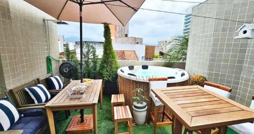Cobertura com 3 dormitórios à venda, 139 m² por R$ 750.000,00 - Vila Tupi - Praia Grande/SP