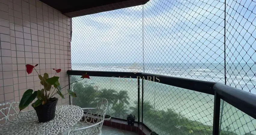 Apartamento vista mar com 3 dormitórios à venda, 125 m² por r$ 742.000 - caiçara - praia grande/sp