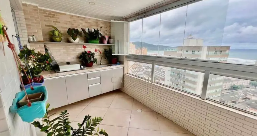 Apartamento vista mar com 2 suítes à venda, 92 m² por r$ 740.000 - boqueirão - praia grande/sp