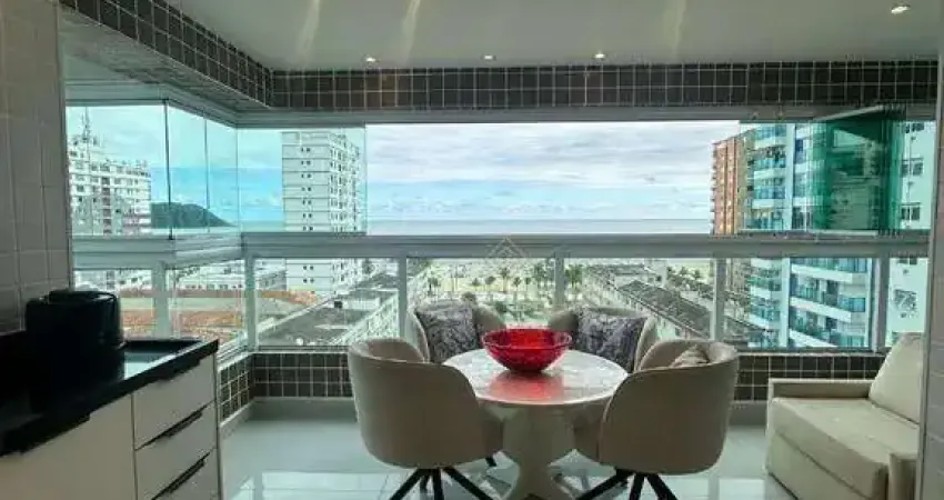 Apartamento vista mar com 3 dormitórios e fino acabamento à venda, 119 m² por r$ 1.280.000 - canto do forte - praia grande/sp
