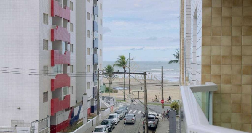 Apartamento com 2 dormitório prédio frente ao mar à venda, 62 m² por R$ 320.000 - Mirim - Praia Grande/SP