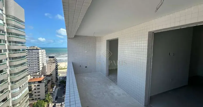 Apartamento vista mar com 2 dormitórios à venda, 76 m² por r$ 589.000 - tupi - praia grande/sp