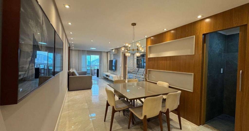 Apartamento com 3 dormitórios à venda, 129 m² por R$ 1.300.000,00 - Canto do Forte - Praia Grande/SP