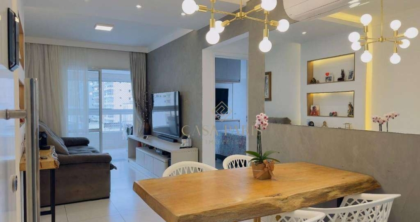 Maravilhoso apartamento de 2 dormitórios à venda, 69 m² por R$ 630.000 - Canto do Forte - Praia Grande/SP