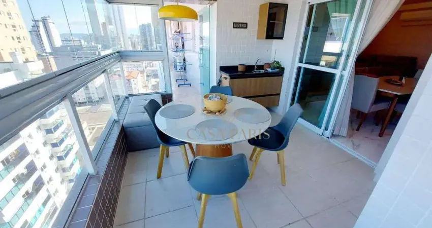 Apartamento com 3 dormitórios à venda, 117 m² por R$ 1.400.000 - Canto do Forte - Praia Grande/SP