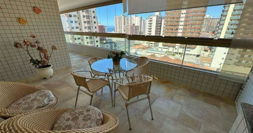 Apartamento mobiliado e com vista mar de 3 quartos à venda na Praia Grande.