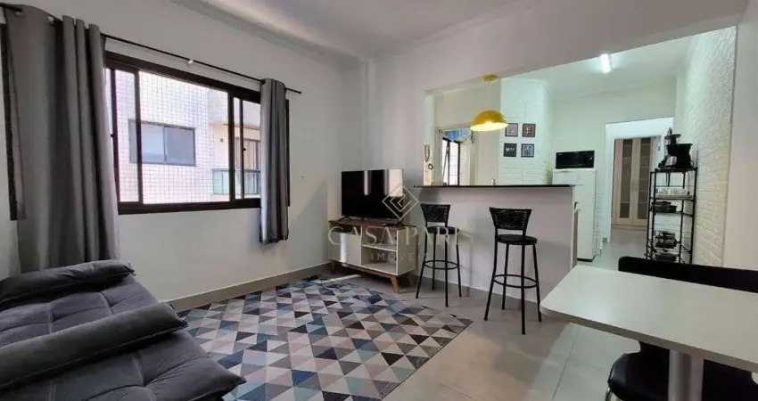 Apartamento grande com 1 dormitório à venda na Vila Guilhermina, perto da praia!!!