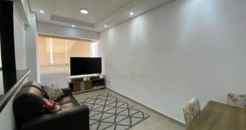 Apartamento mobiliado com 2 dormitórios à venda, 62 m² por r$ 440.000 - ocian - praia grande/sp