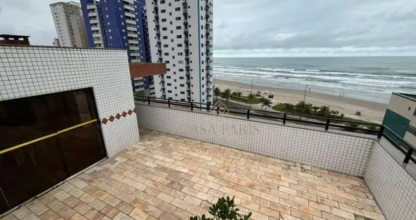 Apartamento mobiliado e vista mar com 1 dormitório à venda, 55 m² por r$ 289.000 - caiçara - praia grande/sp