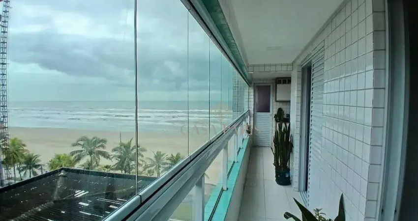 Apartamento mobiliado com vista mar, 2 dormitórios sendo 1 suíte à venda, 77 m² - jardim real - praia grande/sp