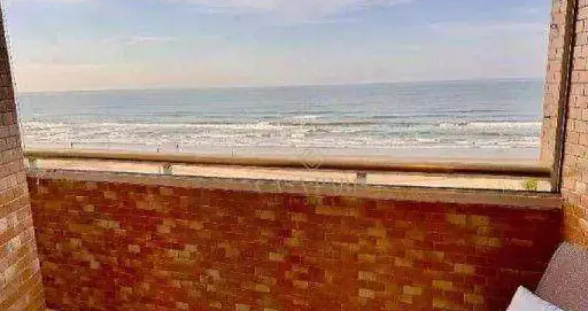 Apartamento frente mar com 2 dormitórios à venda, 65 m² por r$ 510.000 - maracanã - praia grande/sp