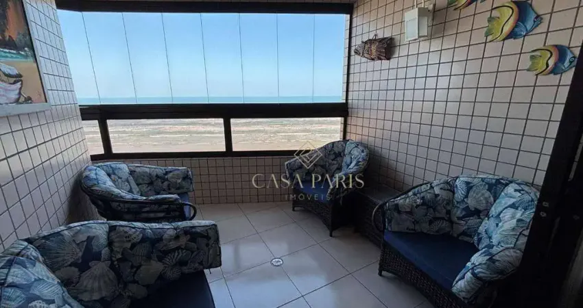 Apartamento frente mar com 3 dormitórios à venda, 110 m² por r$ 950.000 - caiçara - praia grande/sp
