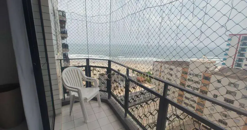 Apartamento vista mar com 3 dormitórios à venda, 105 m² por r$ 670.000 - ocian - praia grande/sp