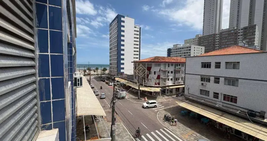 Kitnet mobiliada vista mar à venda, 34 m² por r$ 240.000 - boqueirão - praia grande/sp