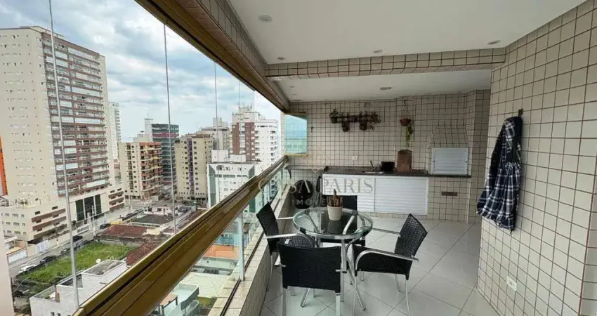 Apartamento mobiliado com 2 dormitórios à venda, 89 m² por r$ 630.000 - aviação - praia grande/sp