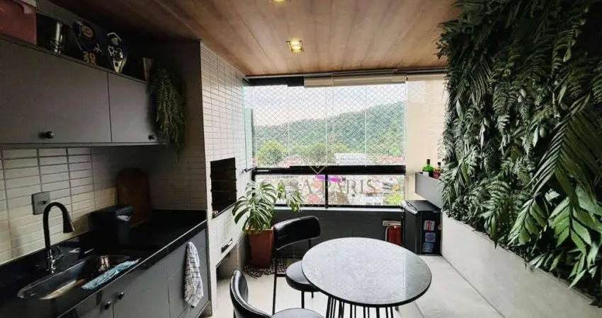 Apartamento mobiliado com 2 dormitórios à venda, 75 m² por r$ 852.000 - canto do forte - praia grande/sp