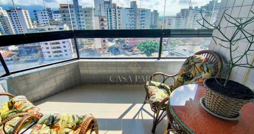 Apartamento mobiliado com 2 dormitórios à venda, 77 m² por r$ 470.000 - tupi - praia grande/sp