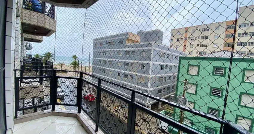 Apartamento vista mar com 3 dormitórios à venda, 117 m² por r$ 750.000 - ocian - praia grande/sp
