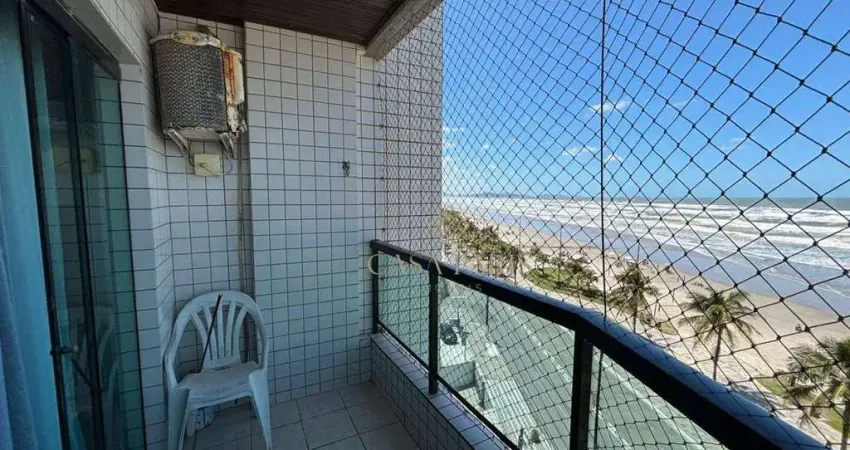 Apartamento vista mar com 2 dormitórios à venda, 81 m² por r$ 480.000 - caiçara - praia grande/sp