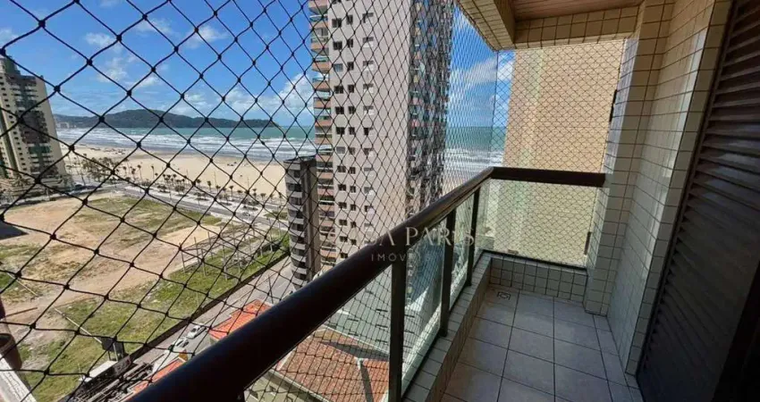 Apartamento vista mar com 2 dormitórios à venda, 83 m² por r$ 480.000 - aviação - praia grande/sp