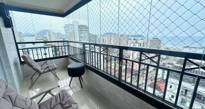 Apartamento vista mar com 2 suítes à venda, 85 m² por r$ 765.000 - vila guilhermina - praia grande/sp