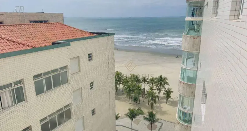 Apartamento vista mar com 2 dormitórios à venda com vista do mar definitiva , 73 m² por r$ 585.000 - aviação - praia grande/sp