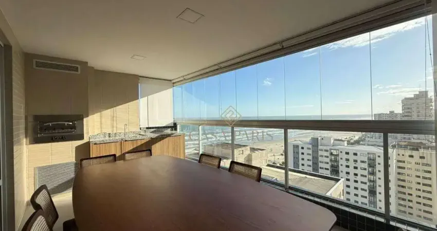 Apartamento vista mar com 3 dormitórios à venda, 143 m² por r$ 1.800.000 - aviação - praia grande/sp