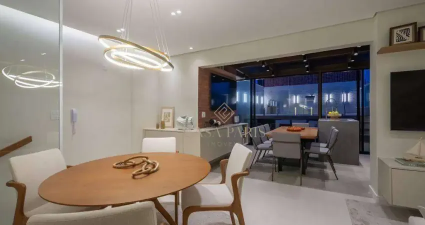 Cobertura duplex frente mar com 3 dormitórios e piscina aquecida à venda, 184 m² por r$ 2.760.000 - maracanã - praia grande/sp