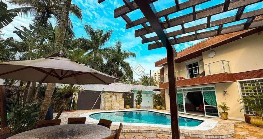 Sobrado à venda, 348 m² por r$ 6.990.000,00 - canto do forte - praia grande/sp