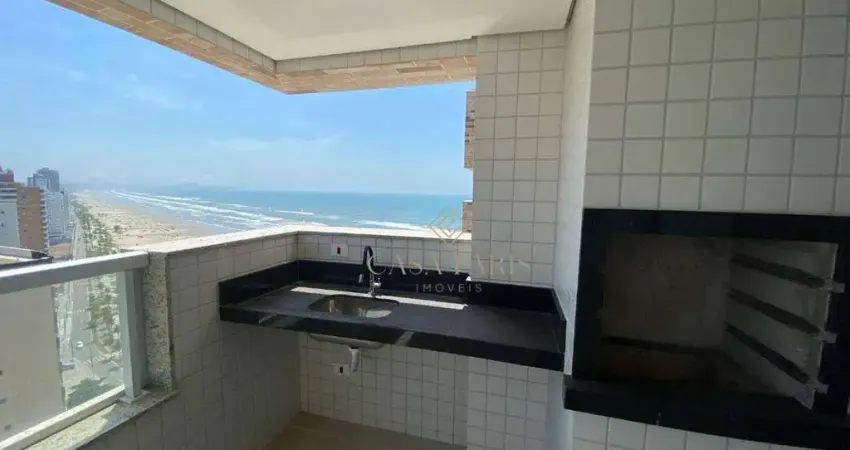Apartamento vista mar com 3 dormitórios à venda, 118 m² por r$ 1.300.000 - caiçara - praia grande/sp