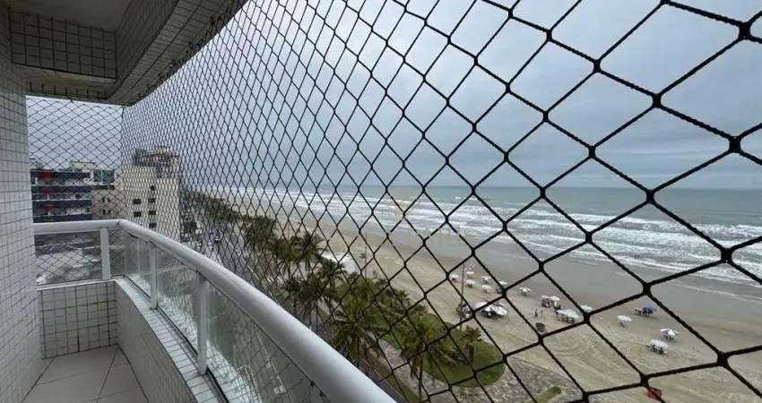 Apartamento vista mar com 2 dormitórios à venda, 78 m² por r$ 480.000 - caiçara - praia grande/sp