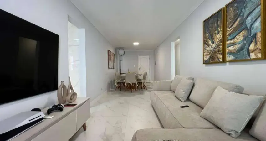 Apartamento mobiliado com 3 dormitórios à venda, 97 m² por r$ 750.000 - canto do forte - praia grande/sp