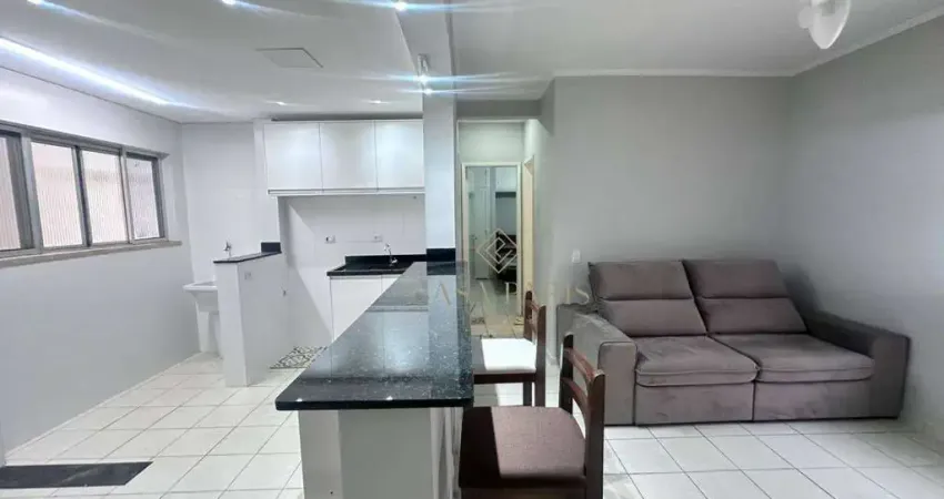 Apartamento mobiliado com 2 dormitórios à venda, 65 m² por r$ 320.000 - vila guilhermina - praia grande/sp