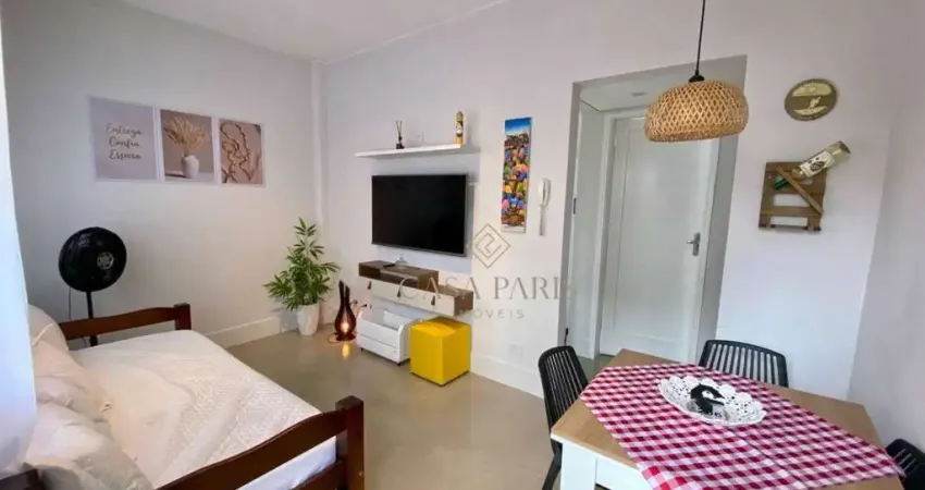 Apartamento mobiliado com 2 dormitórios à venda, 42 m² por r$ 330.000 - canto do forte - praia grande/sp