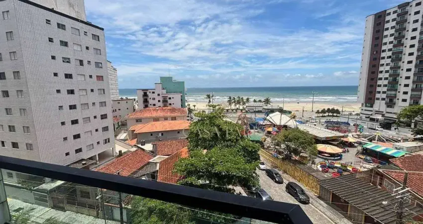 Apartamento vista mar com 1 dormitório à venda, 45 m² por r$ 260.000 - ocian - praia grande/sp