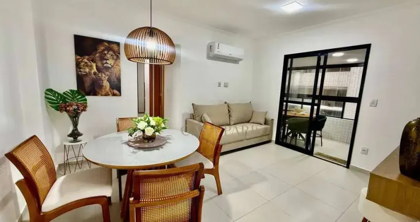 Apartamento mobiliado com 2 dormitórios à venda, 74 m² por r$ 670.000 - canto do forte - praia grande/sp