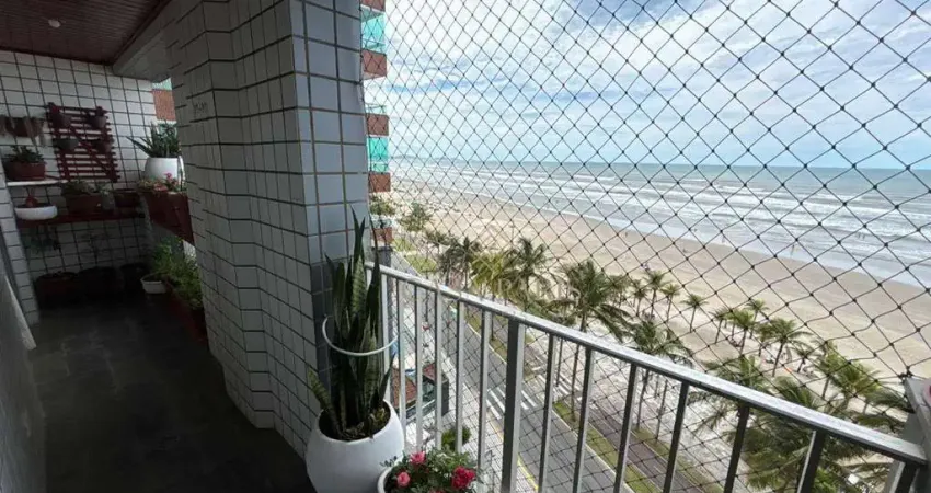 Apartamento vista mar com 3 dormitórios à venda, 110 m² por r$ 620.000 - real - praia grande/sp