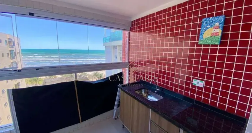 Apartamento vista mar com 2 dormitórios à venda, 65 m² por r$ 525.000 - caiçara - praia grande/sp