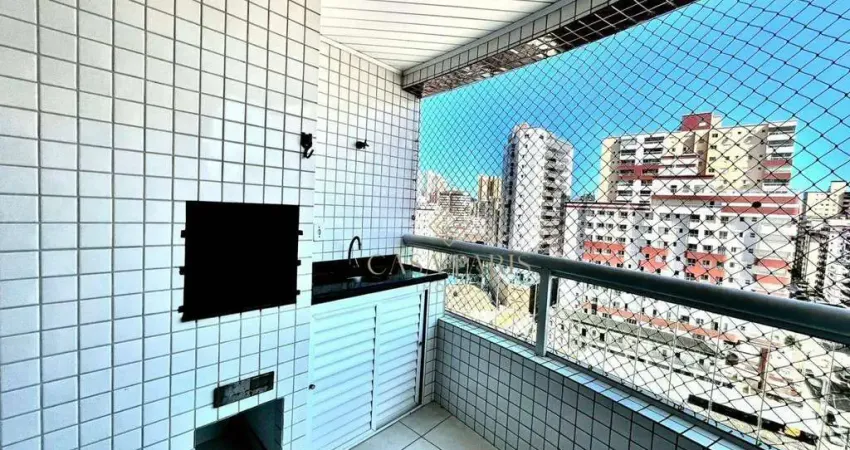 Apartamento mobiliado com 2 dormitórios à venda, 75 m² por r$ 480.000 - vila guilhermina - praia grande/sp