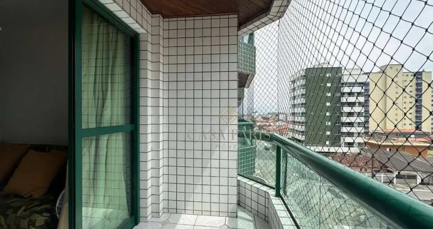 Apartamento mobiliado com 2 dormitórios à venda, 65 m² por r$ 400.000 - vila guilhermina - praia grande/sp